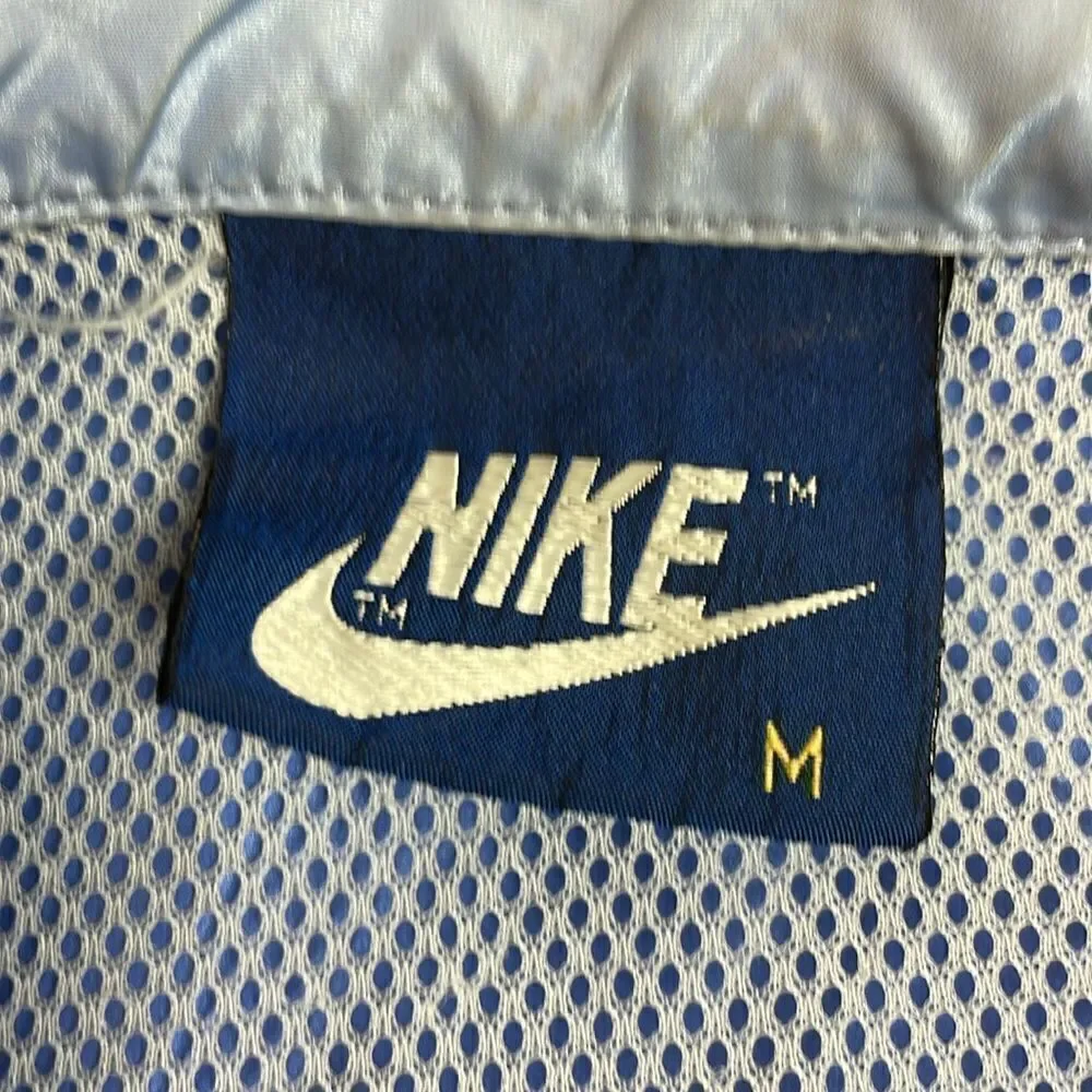80s Vintage Nike Windbreaker Two Tone Blue Zip up Medium